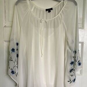 ALYX Women's White Floral Top